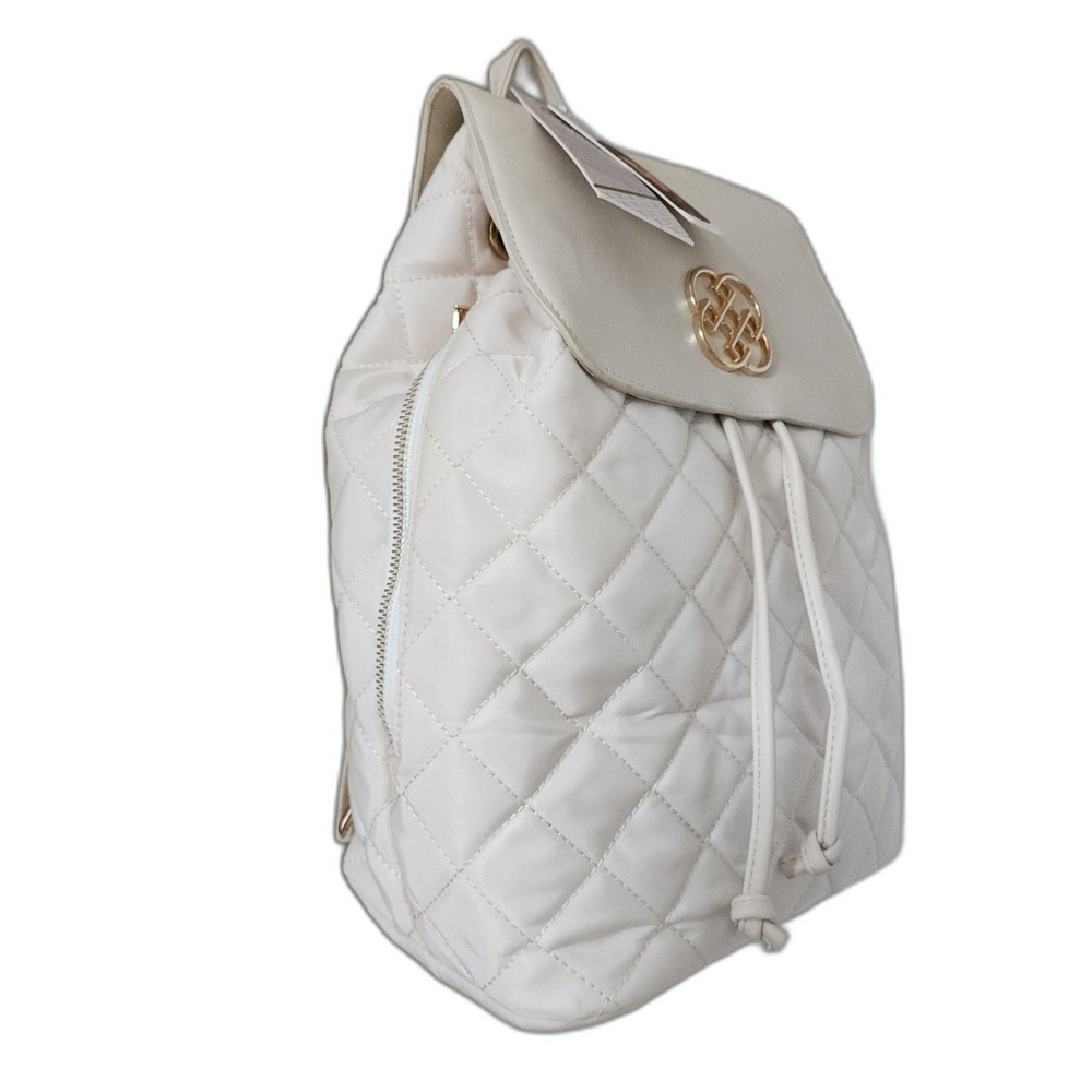 NWT Daisy Fuentes Roxy Quilted Backpack Cream/Birch Gold Hardware - Picture 3 of 6